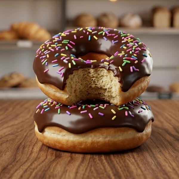 Chocolate Sprinkle Donuts by Krumble