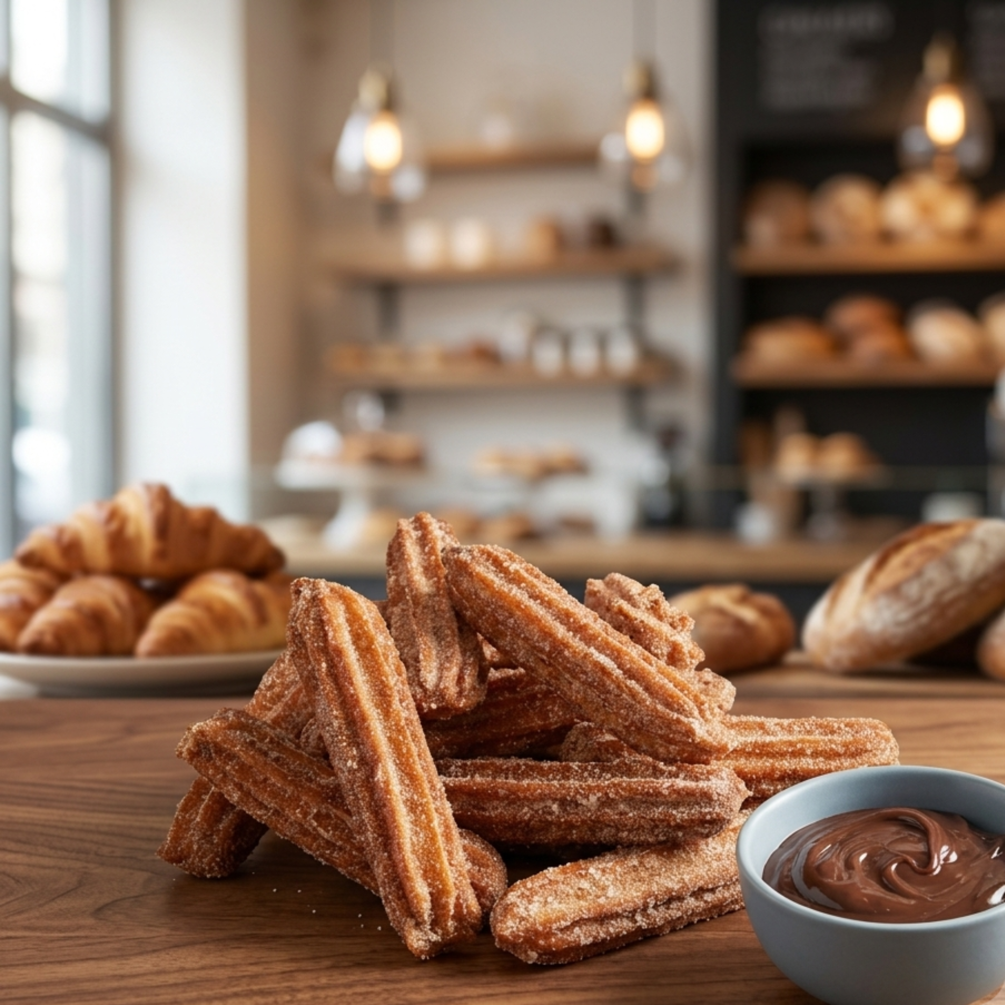 Churros with Chocolate Dip by Krumble